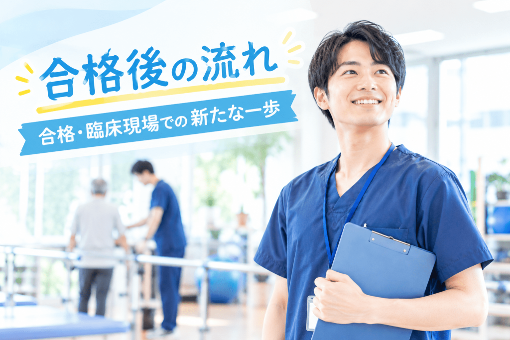 国家試験合格後に理学療法士として勤務を始めるイメージ